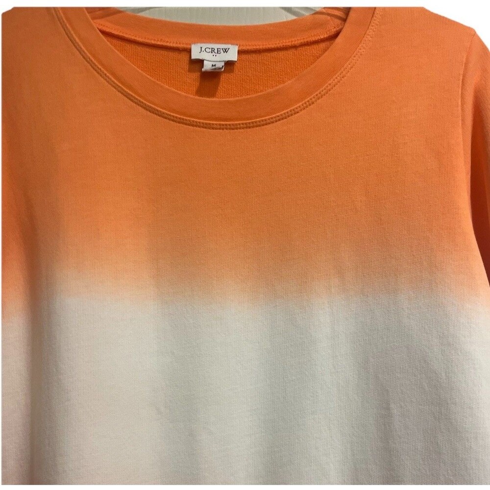 J. Crew Women's Sweatshirt M Longsleeve Cotton Multicolored Fade Crew Neck - Picture 2 of 4
